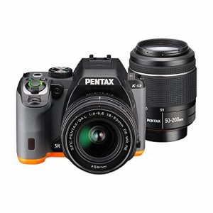 PENTAX デジタル一眼レフ PENTAX K-S2 ダブルズームキット (ブラック×オレ(中古品)