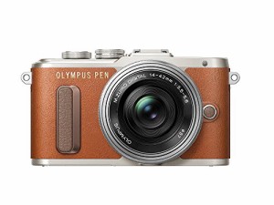 OLYMPUS ミラーレス一眼 E-PL8 レンズキット ブラウン(中古品)