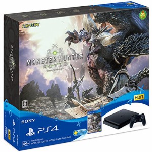 PlayStation 4 MONSTER HUNTER: WORLD Starter Pack Black (CUHJ-10022)【メーカー生 (中古品)