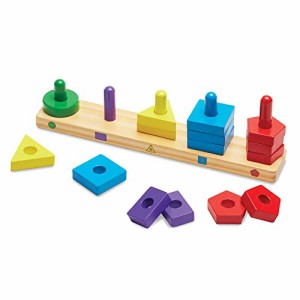 Melissa&Doug(メリッサ&ダグ)スタック&ソートボード2才~[MD0379](中古:未使用・未開封)