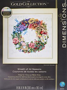 DIM クロスステッチキット Wreath Of All Seasons 【並行輸入品】 Dimensions Needlec(中古:未使用・未開封)