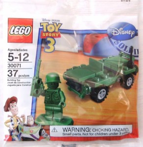 LEGO　レゴ/　トイストーリー3　グリーンアーミーメン　緑の兵隊　軍曹　と　ジープ付(中古:未使用・未開封)