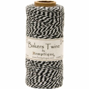 Cotton Baker's Twine Spool 2 Ply 410'/Pkg-Black (並行輸入品)(中古:未使用・未開封)