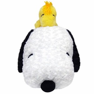 スヌーピー SNOOPY 特大 ゆるカワ ぬいぐるみ モノトーン ウッドストック セット 全長(中古:未使用・未開封)