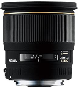 SIGMA 単焦点広角レンズ 28mm F1.8 EX DG ASPHERICAL MACRO ニコン用 フルサイズ対応(中古品)