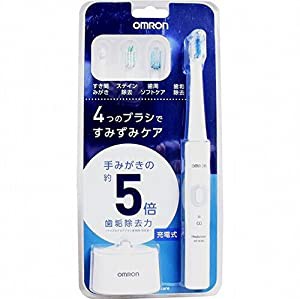 オムロン 音波式電動歯ブラシ HT-B306 ホワイト(中古品)
