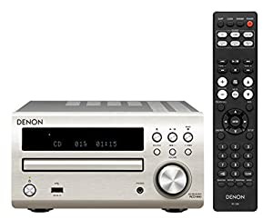 Denon CDレシーバー FLAC/WAV/AAC再生対応 フロントUSB端子/2系統光デジタル入力 プレミアムシルバー RCD-M40-SP(中古品)