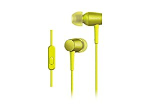 ソニー イヤホン h.ear in MDR-EX750AP : ハイレゾ対応 カナル型 リモコン・マイク付き ライムイエロー MDR-EX750AP Y(中古品)