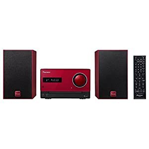 パイオニア X-CM35 CDミニコンポ Bluetooth搭載/AM/FM対応 レッド X-CM35-R(中古品)