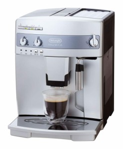 【エントリーモデル】デロンギ 全自動コーヒーメーカー マグニフィカ ミルク泡立て手動 シルバーESAM03110S(中古品)
