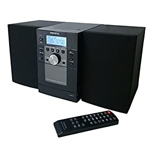 WINTECH AM/FMデジタルチューナー(FMワイドバンド対応)搭載CDカセットミニコンポ ブラック リモコン付属 KMC-113(中古品)