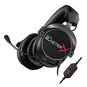 Creative Sound BlasterX H5 Tournament Edition アナログ ゲーミング ヘッドセット 大型50mm ドライバー PS4 SBX-H5-TE(中古品)
