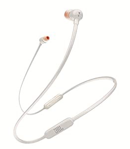 JBL TUNE110BT Bluetooth イヤホン ワイヤレス/マイクリモコン付き/マグネット搭載 ホワイト JBLT110BTWHT(中古品)