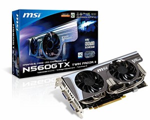 MSI グラフィックボード GTX560 搭載 冷却装置「Twin Frozr II」 N560GTX T(中古品)