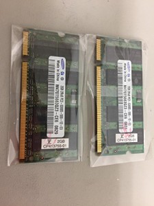 日本サムスン BUFFALO同等 ノートPC用増設メモリ PC2-5300 (DDR2-667) 2GB (中古品)