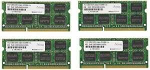 アドテック DDR3-1600/PC3-12800 SO-DIMM 4GB×4枚組 ADS12800N-4G4(中古品)