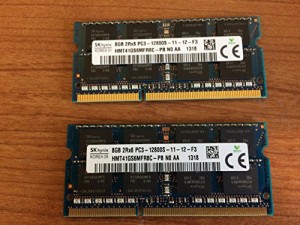 hynix PC3-12800S (DDR3-1600) 8GB SO-DIMM 204pin ノートパソコン用メモリ(中古品)