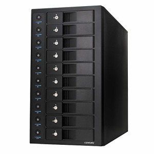 センチュリー 裸族のスカイタワー 10Bay IS 独立電源スイッチ搭載 HDD 10台(中古品)