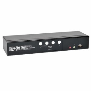 Tripp Lite 4-Port DVI/USB KVM Switch Dual Link w/ Audio & Cables - KVM(中古品)