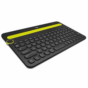 ロジクール ワイヤレスキーボード K480BK Bluetooth キーボード ワイヤレス(中古品)