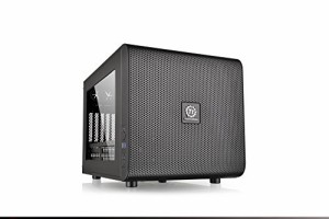 Thermaltake Core V21/Black/Win/SECC 水冷対応キューブPCケース CS5068 CA(中古品)