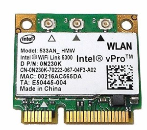 Intel WiFi Link 5300 ワイヤレス LAN ハーフサイズ ミニ PCI-E WLANカード(中古品)