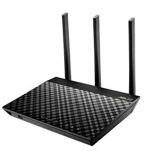 ASUS WiFi 無線 ルーター 1300+600Mbps デュアルバンド RT-AC67U 【メッシュ機能付 】(中古品)