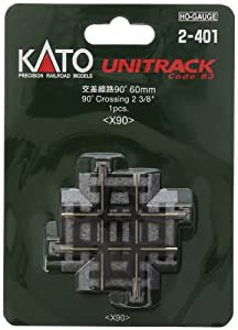 KATO HOゲージ 交差線路 90° 1本入 2-401 鉄道模型用品(中古品)