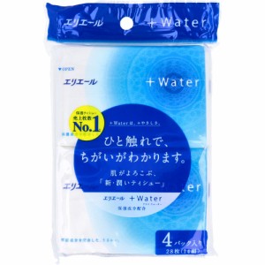 エリエール +Water(プラスウォーター)ポケットティシュー 28枚(14組)×4個パック[倉庫区分OC]