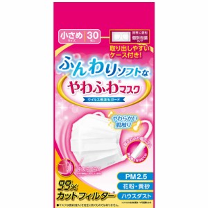 デルガード ふんわりソフトなやわふわマスク 個別包装タイプ 小さめサイズ 30枚入[倉庫区分OC]