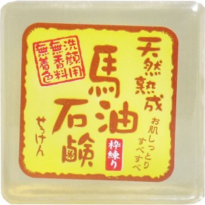 天然熟成 枠練り 馬油石鹸 100g[倉庫区分OC]