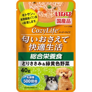 【SALE】いなば コージーライフ パウチ 総合栄養食 とりささみ＆緑黄色野菜 40g×16コ