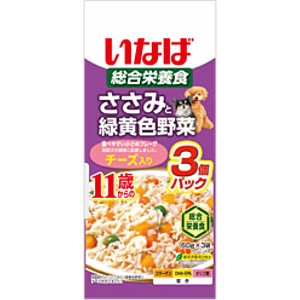 いなば ささみと緑黄色野菜 11歳からのチーズ入り 60g×3袋