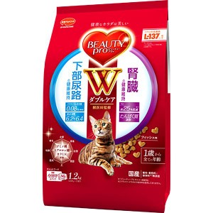 【SALE】ビューティープロ キャット Wケア 下部尿路・腎臓の健康維持 1.2kg（240g×5袋）