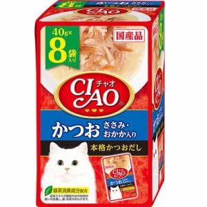 チャオ パウチ かつお ささみ・おかか入り 40g×8袋入り