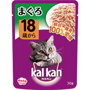 カルカン パウチ やわらかゼリー仕立て 18歳から まぐろ 70g×16コ