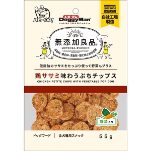 【SALE】無添加良品 鶏ササミ味わうぷちチップス 野菜入り 55g