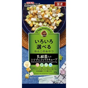 ドギースナックバリュー 乳酸菌入りトリプルミックスキューブ 60g