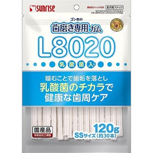 ゴン太の歯磨き専用ガム L8020乳酸菌入り SSサイズ 120g（約30本）