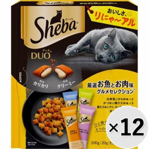 【SALE】【ケース販売】シーバ デュオ 厳選お魚とお肉味グルメセレクション 200g×12コ