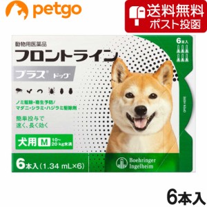 【ネコポス(同梱不可)】犬用フロントラインプラスドッグM 10kg〜20kg 6本（6ピペット）（動物用医薬品） 