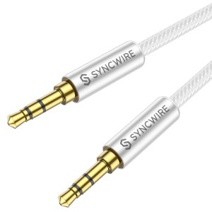 Syncwire オーディオケーブル 高耐久ナイロン auxケーブル 3.5mmステレオミニプラグ ヘッドホンケーブル スピーカー/車/iPhone/Android (