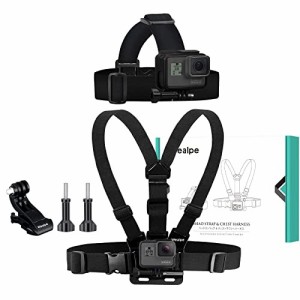 チェストマウント ハーネス ヘッドストラップ マウント GoPro用 キット フリーサイズ ゴープロ Hero 12, Hero 11, 10, 9, 8, 7, Max, Fus