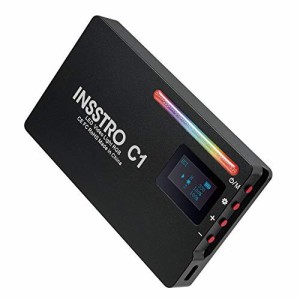 INSSTRO C1 RGBライト LEDライト 2500k〜8500k 2時間の待受時間 軽量 持運び便利 写真撮り・生放送・動画撮影用