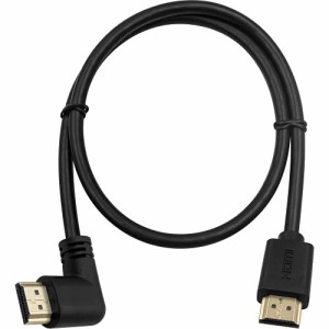 Maxhood HDMI2.0ケーブル ，L字型HDMI オス-オス90 度 L型 3D HDMIケーブル 60cm ゴールド金メッキ端子 60Hz 4K＊2K ハイスピード HDMI 