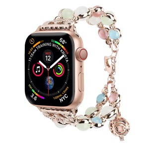 Tomazon コンパチブル Apple Watch バンド 42mm 44mm 45mm パール 夜光機能 ファッション カジュアル ブレスレット iWatch 交換 腕時計ベ