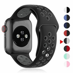 ZENGYQI コンパチブル Apple Watch バンド 38mm 40mm 41mm 42mm 44mm 45mm 49mm,ソフトシリコンバンド 通気性 スポーツストラップリスト