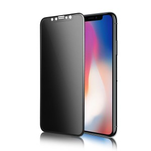 NS-pro iPhone X 専用 覗き見防止 強化ガラスフィルム ｢プライバシーガード＊ケースと交渉せず｣ 保護フィルム 3D高感度タッチ 硬度9H 