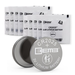 EEMB 10パックCR 2025電池3 Vリチウム電池ボタンコイン電池2025キーFOB、電卓、コインカウンタ、腕時計、心拍数モニタ、グルコースモニタ