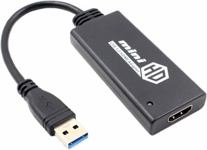 オーディオファン HDMI出力アダプタ USB3.0 オス to HDMI メス 変換アダプタ